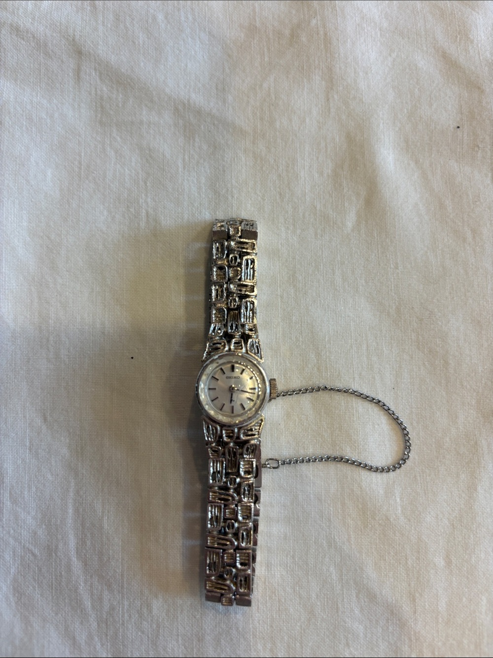 Ladies Seiko Sterling Silver-Tone Women's Bracelet Watch - Silver